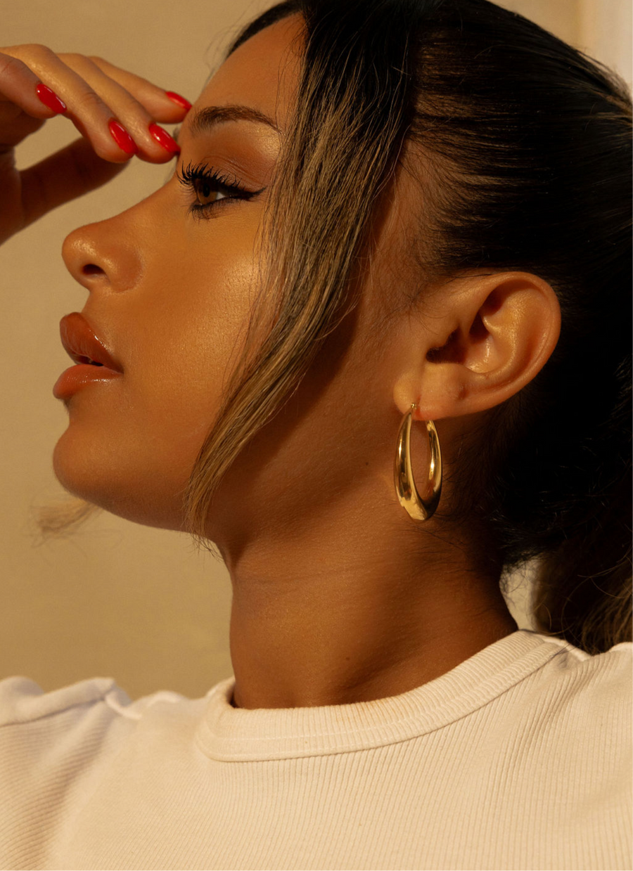 Gold Gradient Hoop Earrings