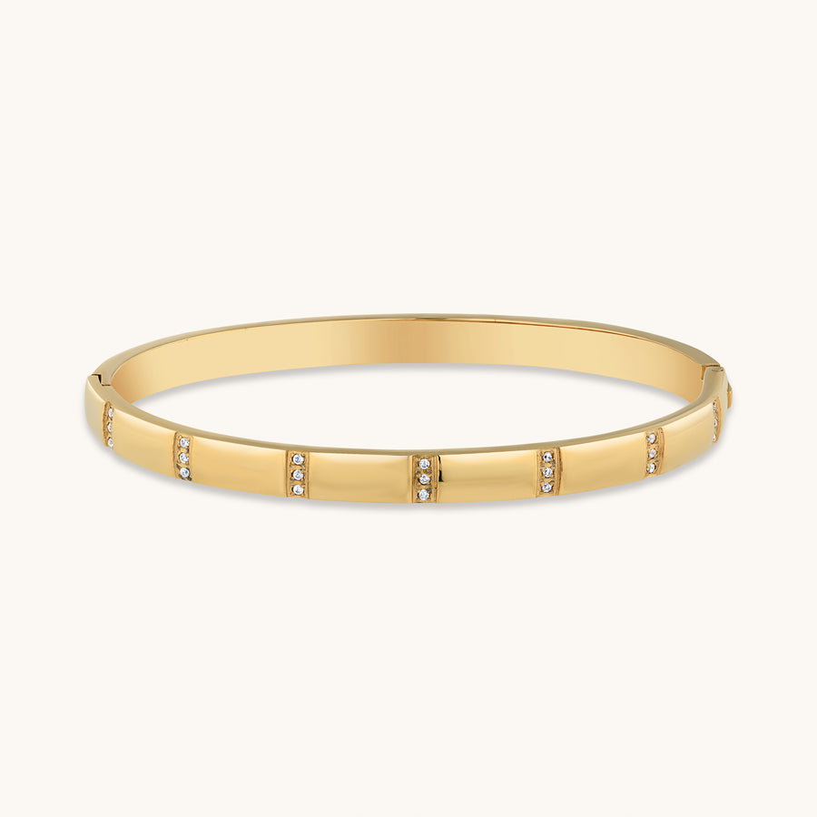 CZ Striped Bangle