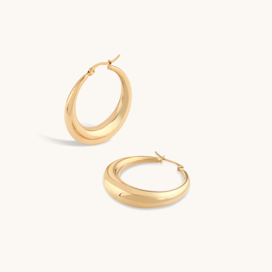 Gold Gradient Hoop Earrings